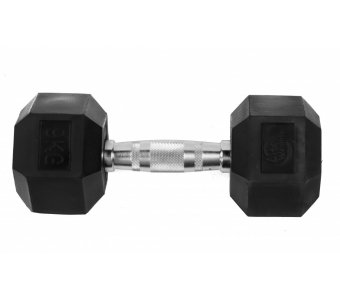 Гантель гексагональная обрезиненная Lite Weights 3185LW, 9кг - фото 3